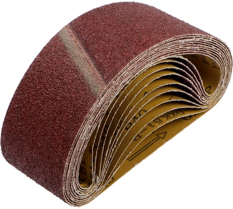 Лента абразивная бесконечная на тканевой основе (10 шт; 75х533 мм; Р40) ТУНДРА 1300823