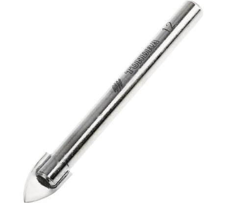 Сверло по керамике твердосплавное (12 мм; цилиндрический хвостовик) ТУНДРА 1032515