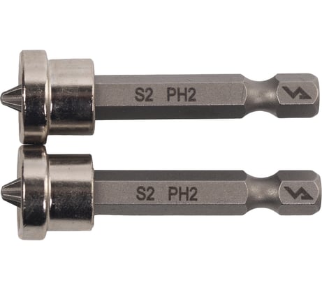 Биты магнитные с ограничителем PH2, 50 мм 2 шт VIRA 554503