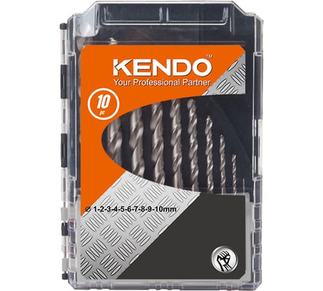 Набор свёрл по металлу 1-10 мм сталь HSS KENDO 11603033