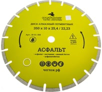 Диск алмазный сегментированный асфальт Мастер (350х10х25.4/22.23 мм) ЧЕГЛОК 18-51-350