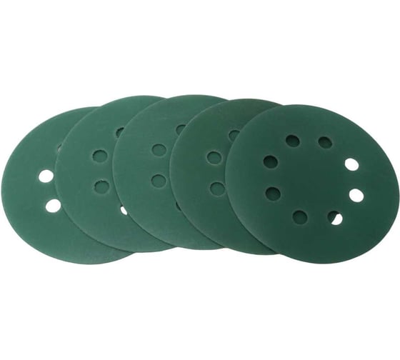 Круги шлифовальные 125 мм GREEN FILM 8 отверстий, P180, 50 шт CERAMAX 1CRX0368