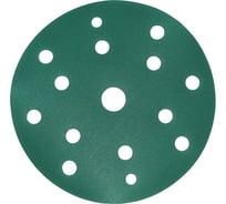 Круги шлифовальные CERAMAX 150 мм GREEN FILM 15 отверстий, P180, 50 шт. 1CRX1138