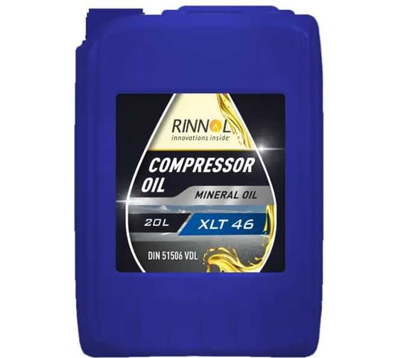 Масло компрессорное минеральное COMPRESSOR OIL XLT 46 e20L RINNOL 192605 1