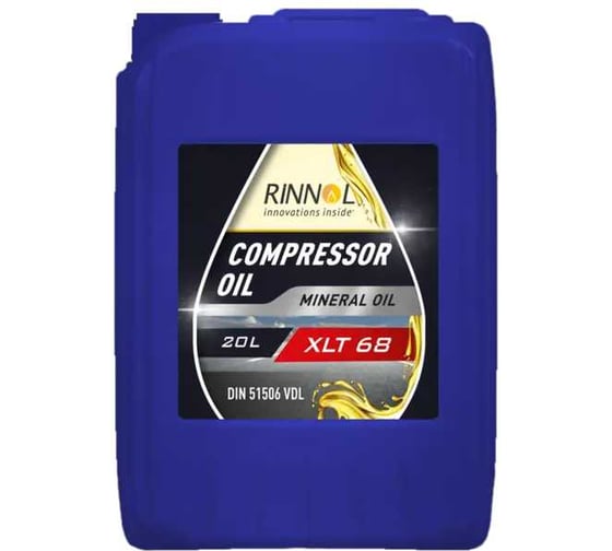Масло компрессорное минеральное COMPRESSOR OIL XLT 68 e20L RINNOL 192612