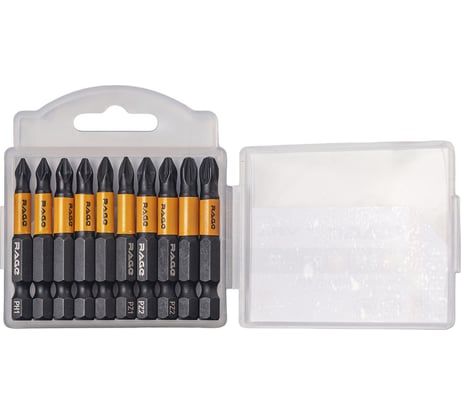 Набор бит магнитных S2, PH, PZ x 50 мм, 10 шт By VIRA RAGE 554191