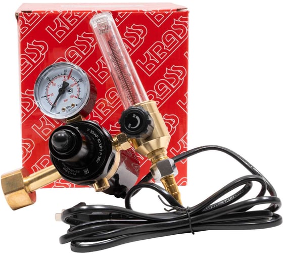 Регулятор расхода газа для углекислоты и аргона У 30/АР, 40 КРП, 36V, с ротаметром и подогревателем 36V, поверенный KRASS 2133502PV 1