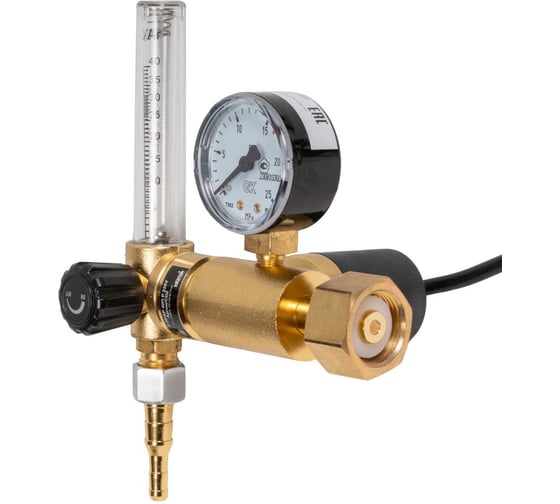Регулятор расхода газа для углекислоты и аргона У 30/АР, 40П, 220V, с ротаметром и подогревателем 220V, 15 МПа, 30/40 л/мин, поверенный KRASS 2133619PV