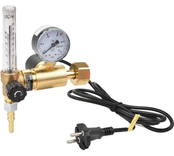 Регулятор расхода газа для углекислоты и аргона У 30/АР, 40П, 220V, с ротаметром и подогревателем 220V, 15 МПа, 30/40 л/мин, поверенный KRASS 2133619PV