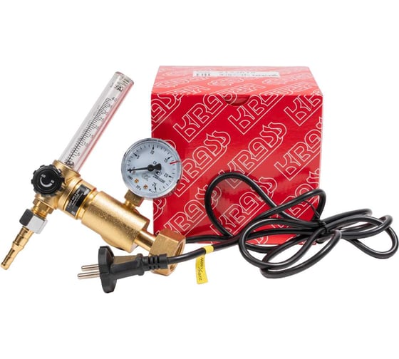 Регулятор расхода газа для углекислоты и аргона У 30/АР, 40П, 220V, с ротаметром и подогревателем 220V, 15 МПа, 30/40 л/мин, поверенный KRASS 2133619PV 1