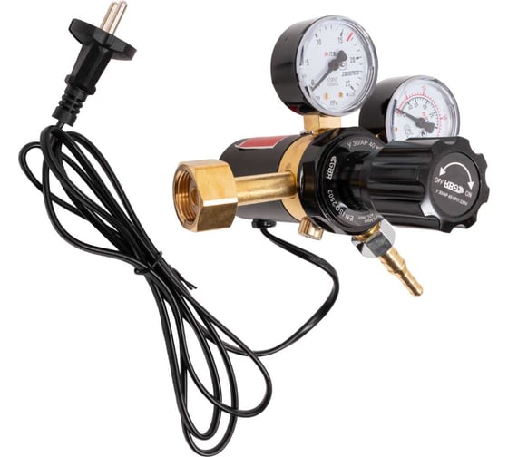Регулятор расхода газа для углекислоты и аргона У 30/АР, 40 КРП, 220V, с подогревателем 220V, 15 МПа, 30/40 л/мин, поверенный KRASS 2133507PV