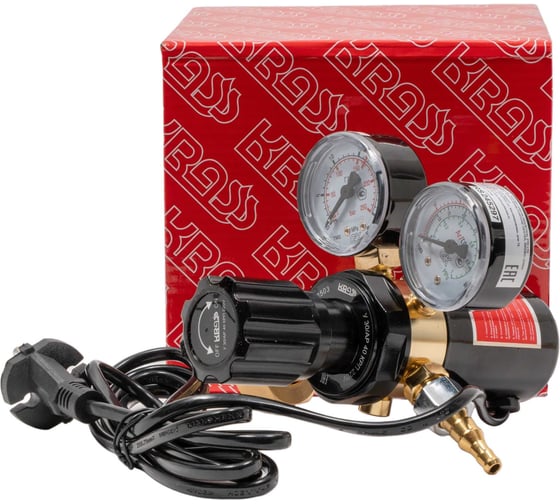 Регулятор расхода газа для углекислоты и аргона У 30/АР, 40 КРП, 220V, с подогревателем 220V, 15 МПа, 30/40 л/мин, поверенный KRASS 2133507PV