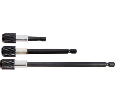 Набор адаптеров для бит с фиксатором (3 шт; 60, 100, 150 мм) ТУНДРА 4617852