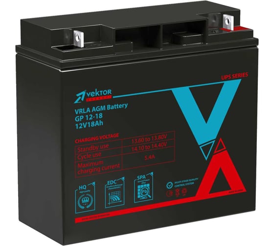 Аккумуляторная батарея GP 12-18S (4 шт) Vektor Energy 27550