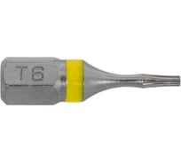 Бита с профилем TORX, шестилучевая звезда TX6, длина 25 мм, хвостовик С6.3 мм, торсионная MTE 26143106