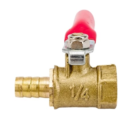 Краник латунный елочка резьба внутренняя 1/4"F х 8 мм BlackWeld 4409bw