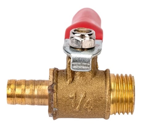 Краник латунный елочка 8 мм резьба наружная 1/4" BlackWeld 4407bw