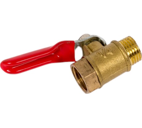 Краник латунный резьба внутренняя наружная 1/4" BlackWeld 4406bw