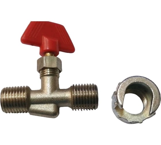 Краник SP022 резьба наружная с гайкой M1/4" х M1/4" BlackWeld 4401bw
