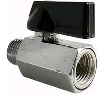 Кран шаровой переходник резьба внутренняя и наружная 1/4" FXM BlackWeld 4404bw