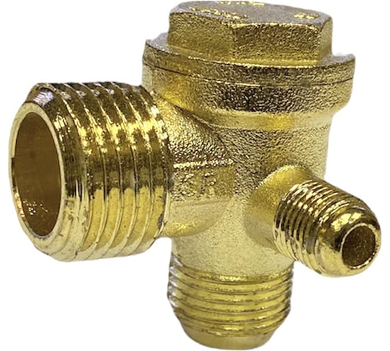 Обратный клапан для компрессора резьба наружная F1/2"XF3/8"Х1/8" BlackWeld 4316bw