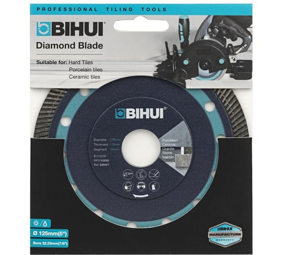 Диск алмазный SUPER THIN TURBO 115 мм BIHUI DCBN115