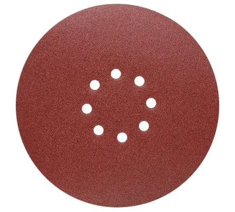 Шлифлист самосцепляющийся для стен и потолков 225 мм, Р180, 8 отверстий, 5 шт WORTEX WSD322180W504