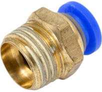 Фитинг металлический 6 мм - наружная резьба 1/4" BlackWeld 5201bw