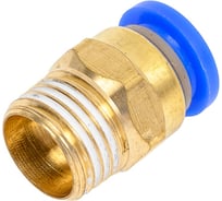 Фитинг металлический 8 мм - наружная резьба 1/4" BlackWeld 5202bw