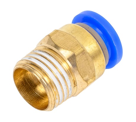 Фитинг металлический 8 мм - наружная резьба 1/4" BlackWeld 5202bw