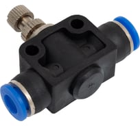 Фитинг с краником прямой 6 мм BlackWeld 6008bw