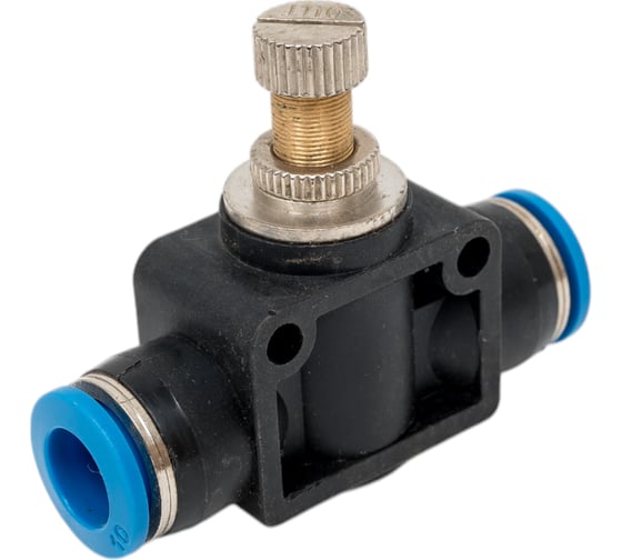 Фитинг с краником прямой 10 мм BlackWeld 6010bw