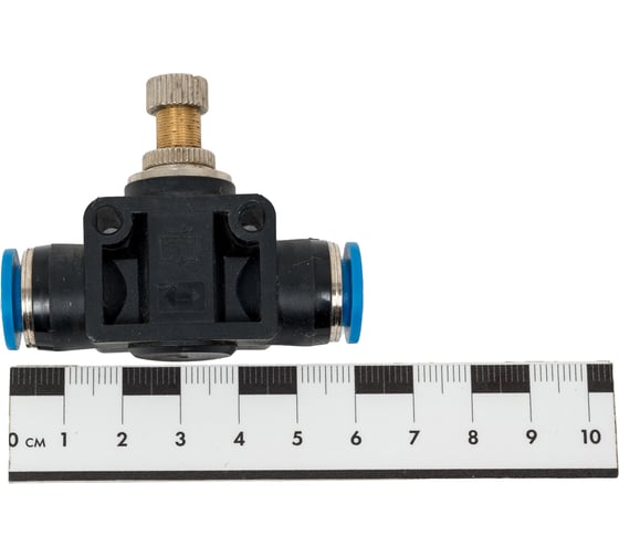 Фитинг с краником прямой 10 мм BlackWeld 6010bw
