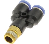 Фитинг цанговый Y-образный наружная резьба 1/4" - диаметр 10 мм BlackWeld 5705bw