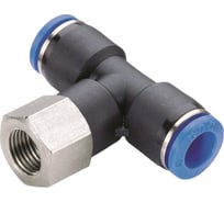 Фитинг цанговый тройник внутренняя резьба 1/4", диаметр 8 мм BlackWeld 5505bw