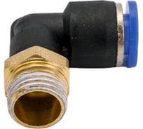 Фитинг Г- образный трубка 8 мм, резьба наружная 1/4 BlackWeld 5902bw