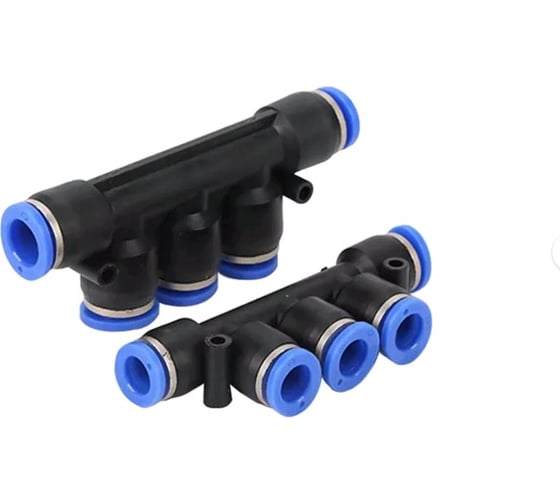 Фитинг SPK-08 пластик 8 мм на пять входов BlackWeld 5402bw 1