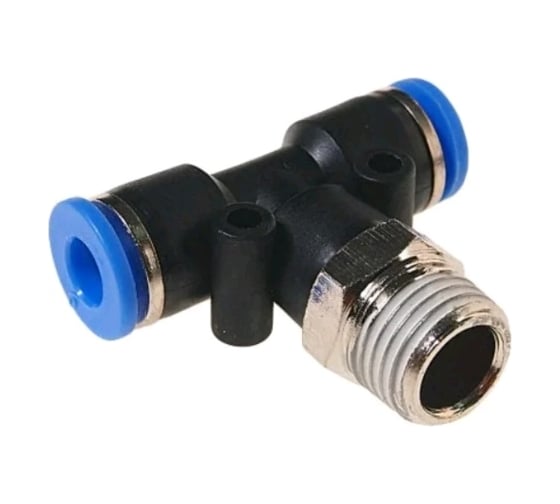 Фитинг SPB06-02 Т-образный 6 мм тройник, резьба 1/4 BlackWeld 5501bw 1