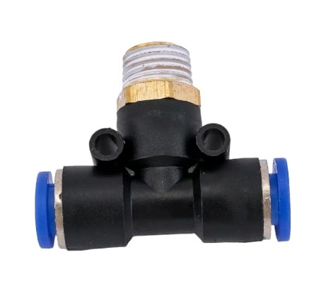 Фитинг SPB08-02 Т-образный 8 мм тройник, резьба 1/4 BlackWeld 5502bw