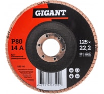 Круг лепестковый торцевой (125x22.2 мм; P80) Gigant GRF-80