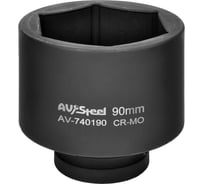 Головка ударная шестигранная удлиненная (90 мм; 1DR) AV Steel AV-740190