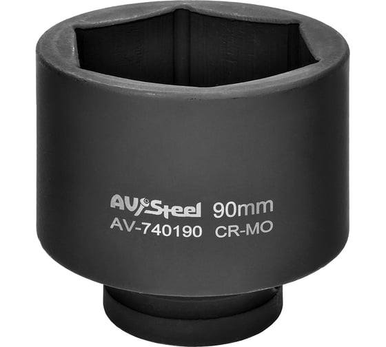 Головка ударная шестигранная удлиненная (90 мм; 1DR) AV Steel AV-740190