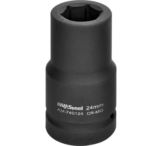 Головка ударная шестигранная удлиненная (24 мм; 1DR) AV Steel AV-740124 1