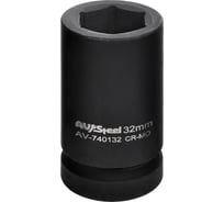 Головка ударная шестигранная удлиненная (32 мм; 1DR) AV Steel AV-740132