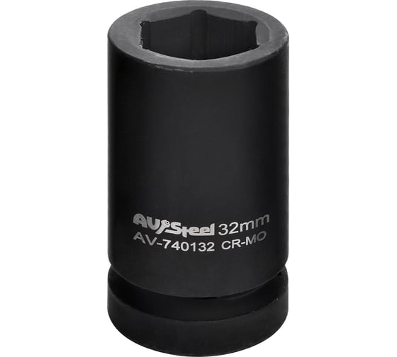 Головка ударная шестигранная удлиненная (32 мм; 1DR) AV Steel AV-740132 1