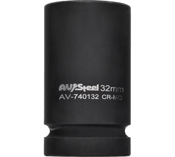 Головка ударная шестигранная удлиненная (32 мм; 1DR) AV Steel AV-740132