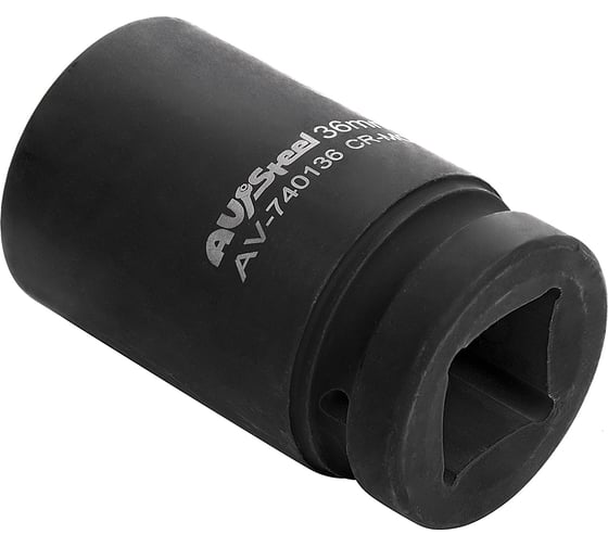 Головка ударная шестигранная удлиненная (36 мм; 1DR) AV Steel AV-740136