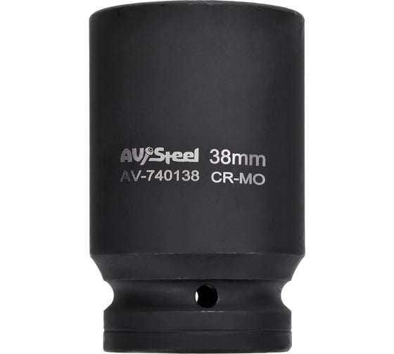 Головка ударная шестигранная удлиненная (38 мм; 1DR) AV Steel AV-740138