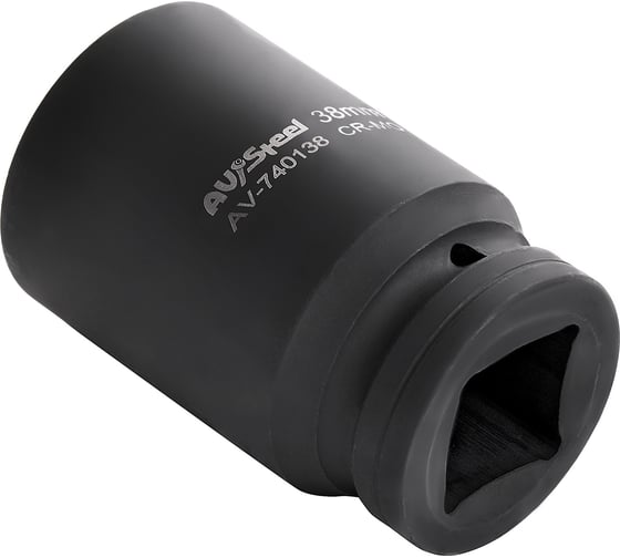 Головка ударная шестигранная удлиненная (38 мм; 1DR) AV Steel AV-740138