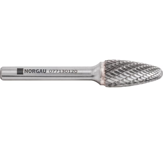 Борфреза твердосплавная NORGAU форма F (12x25мм; хвостовик 6 мм) 077130120